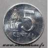 LITHUANIA -  KM 87 - 5 CENTAI 1991