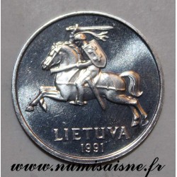 LITHUANIA -  KM 87 - 5 CENTAI 1991