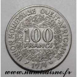 ÉTATS DE L'AFRIQUE DE L'OUEST - KM 4 - 100 FRANCS 1974