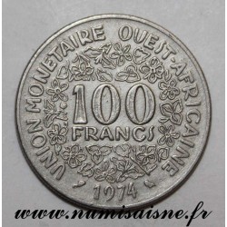 WEST AFRICAN STATES -  KM 4 - 100 FRANCS 1974
