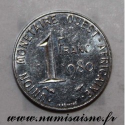 WEST AFRICAN STATES -  KM 8 - 1 FRANCS 1980