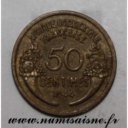 AFRIQUE OCCIDENTALE FRANCAISE - KM 1 - 50 CENTIMES 1944