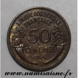 FRANZÖSISCHES WESTAFRIKA - KM 1 - 50 CENTIMES 1944