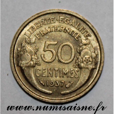 FRANCE - KM 894 - 50 CENTIMES 1937 - TYPE MORLON
