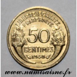 FRANKREICH - KM 894 - 50 CENTIMES 1940 - TYP MORLON - Offset um 7 Uhr