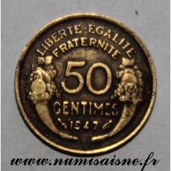 GADOURY 423b - 50 CENTIMES 1947 - TYPE MORLON BRONZE ALUMINIUM - KM 914