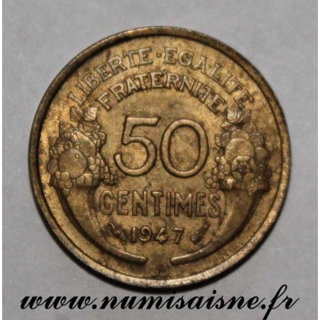 FRANCE - KM 914 - 50 CENTIMES 1947 - TYPE MORLON BRONZE ALUMINIUM