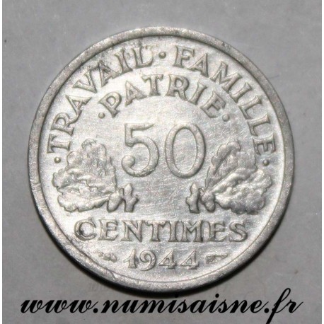 FRANCE - KM 914 - 50 CENTIMES 1944 - TYPE BAZOR