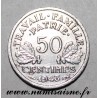 FRANCE - KM 914 - 50 CENTIMES 1943 B - Beaumont le Roger - TYPE BAZOR