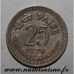 INDE - KM 49 - 25 PAISE 1974 - Bombay