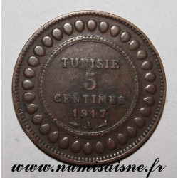 TUNISIA - KM 235 - 5 CENTIMES 1917 A