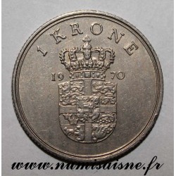 DANEMARK - KM 851 - 1 KRONE 1970