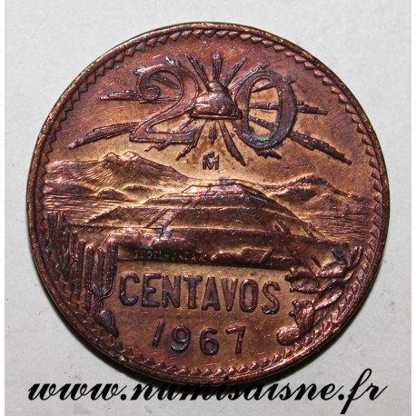 MEXICO - KM 440 - 20 CENTAVOS 1967