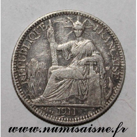 INDOCHINA - KM 9 - 10 CENT 1911 A