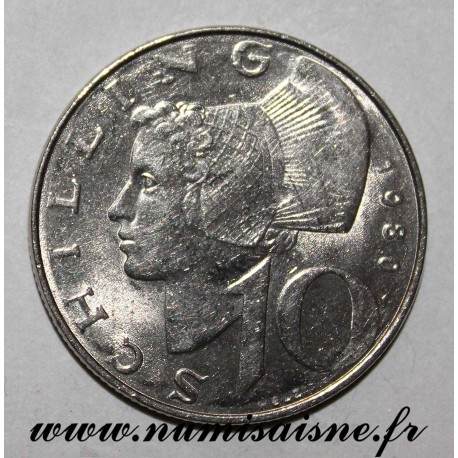 AUSTRIA - KM 2918 - 10 SCHILLING 1980