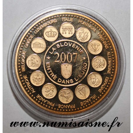 SLOVENIA - MEDAL - EUROPE OF XXVII - ENTRY INTO THE EURO - 2007