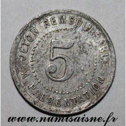 FRANCE - 30 - LA GRANDE COMBE - 5 CENTS - Ste D'ALIMENTATION 1911