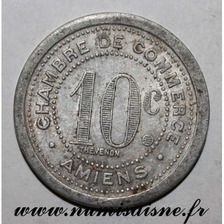 FRANCE - 80 - AMIENS - 10 CENT 1921 - CHAMBRE DE COMMERCE