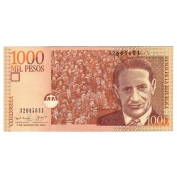 COLOMBIE - PICK 450 a - 1000 PESOS - 07.08.2001 - NEUF