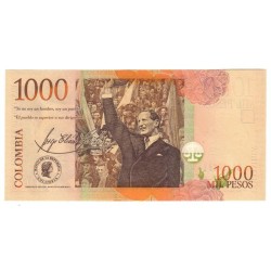 COLOMBIE - PICK 450 a - 1000 PESOS - 07.08.2001 - NEUF