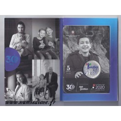 ITALY - 5 EURO 2020 - 30 YEARS OF TELETHON - COINCARD