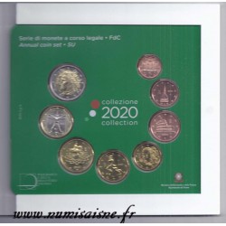 ITALIE - COFFRET EURO BRILLANT UNIVERSEL 2020 - 8 PIECES (3.88 euros)