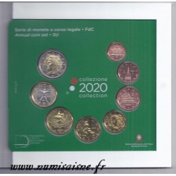 ITALY - 3.88 € - MINTSET BU 2020 - 8 COINS