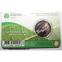 BELGIQUE - 2 EURO 2020 - ANNÉE INTERNATIONALE DE LA SANTÉ DES PLANTES - Coincard FR / FL