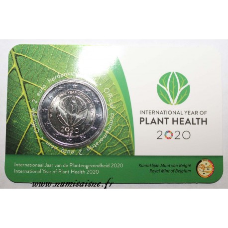 BELGIUM - 2 EURO 2020 - INTERNATIONAL YEAR OF PLANT HEALTH - Coincard FL / FR