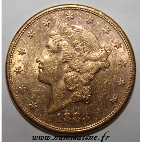 ÉTATS UNIS - KM 74 - 20 DOLLARS 1883 S - San Francisco - LIBERTY HEAD - DOUBLE EAGLE