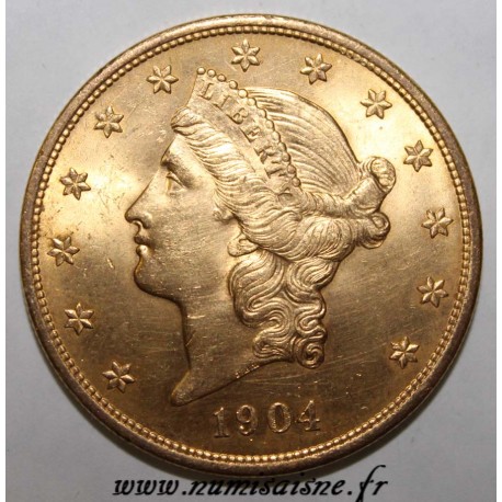 ÉTATS UNIS - KM 74 - 20 DOLLARS 1904 - Philadelphie - LIBERTY HEAD - DOUBLE EAGLE