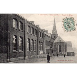 County 59219 - LE NORD - ETROEUNGT - GIRLS' SCHOOL - TOWN HALL AND CHURCH