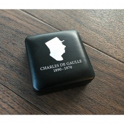 Coin case NOBILE for a 2 euro coin "Charles de Gaulle" in capsule, black