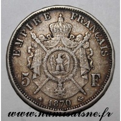 FRANCE - KM 799 - 5 FRANCS 1870 A Paris TYPE NAPOLEON III