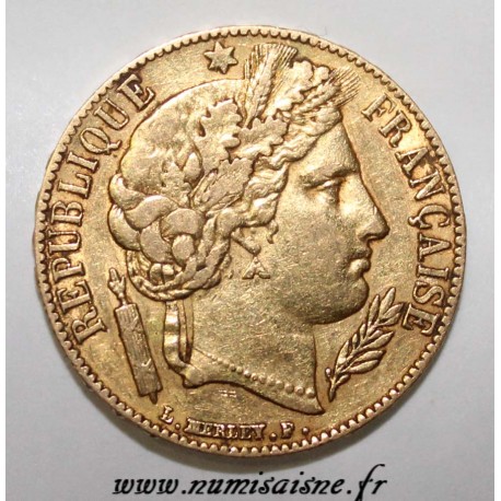 FRANCE - KM 762 - 20 FRANCS 1851 - TYPE CÉRÈS - GOLD