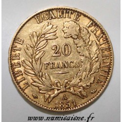 FRANCE - KM 762 - 20 FRANCS 1851 - TYPE CÉRÈS - GOLD