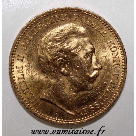 GERMAN STATES - PRUSSIA - KM 521 - 20 MARK 1890 A - Berlin - WILHELM II - GOLD