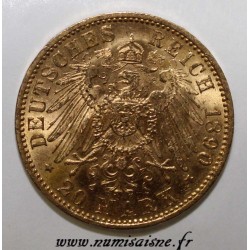 GERMAN STATES - PRUSSIA - KM 521 - 20 MARK 1890 A - Berlin - WILHELM II - GOLD