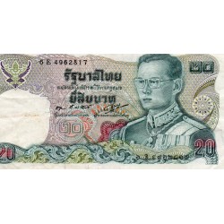 THAILANDE - PICK 88 - 20 BAHT - 1981 - SIGN 55