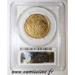 FRANKREICH - KM 519 - LOUIS XV - DOPPELT GOLD LOUIS MIT STIRNBAND - 1759 BB - Strasbourg - PCGS