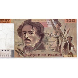 FRANCE - FAY 69BIS/08 - 100 FRANCS DELACROIX 1993 - TYPE 1978 - "imprimé en continu" - PICK 154