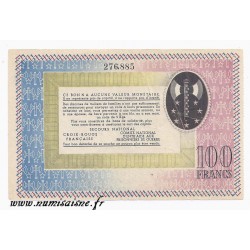 FRANCE - BANKNOTE OF SOLIDARITY - 100 FRANCS 1941 - 1942 - TYPE PÉTAIN