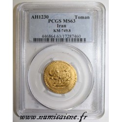 IRAN - KM 749 - GOLD TOMAN 1814 - AH 1230 - PCGS MS 63 - ( DV )