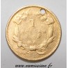 UNITED STATES - KM 83 - 1 DOLLAR 1855 - GOLD - Small Indian Head - Holed