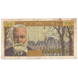 FRANKREICH - PICK 137 - ÜBERDRUCK 5 NF AUF 500 FRANCS VICTOR HUGO - 30/10/1958 - S+