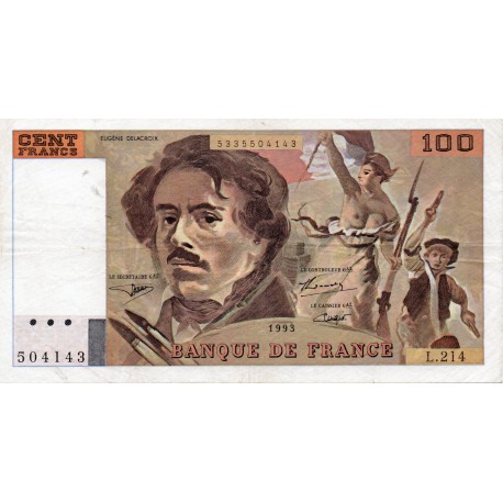 FAY 69BIS/4a - 100 FRANCS DELACROIX - 1991 - PICK 154