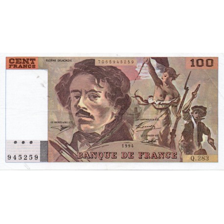 FRANCE - FAY 69TER/01 c - 100 FRANCS DELACROIX - 1994 - PICK 154