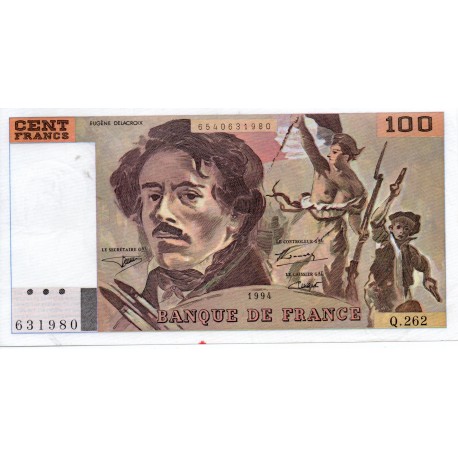 FRANCE - PICK 154 - 100 FRANCS DELACROIX 1994 - TYPE 1978