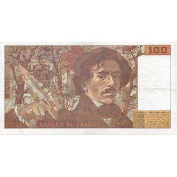 FRANCE - PICK 154 - 100 FRANCS DELACROIX 1993 - TYPE 1978 - "imprimé en continu"