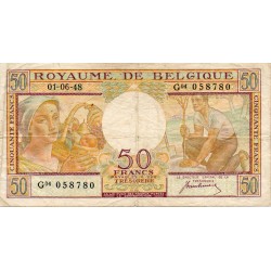 BELGIUM - PICK 133 b - 50 FRANCS - 03/04/1956